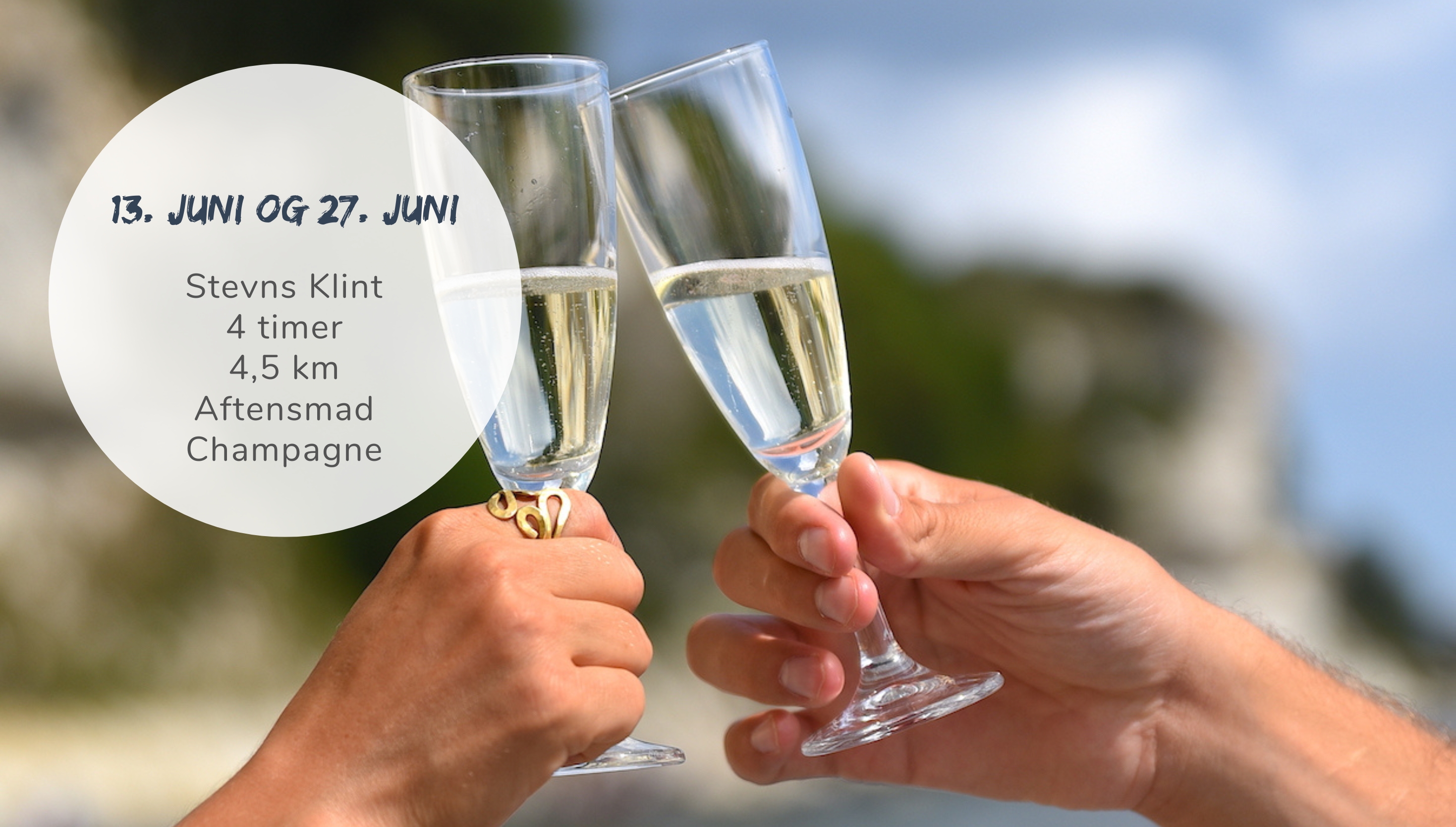 champagne nydes ved stevns klint